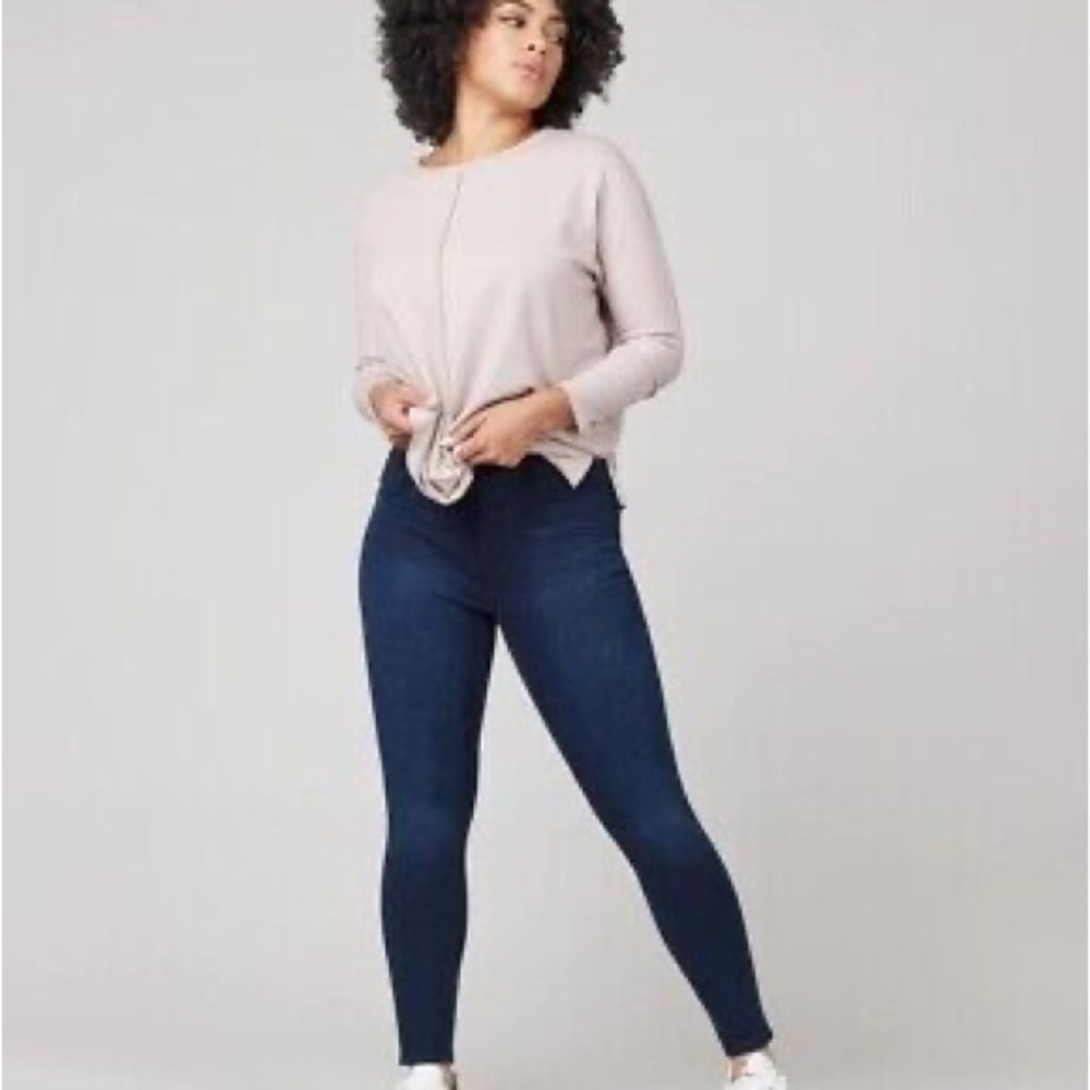 Spanx Jean-ish® Ankle Leggings, L, Medium Blue Wash
